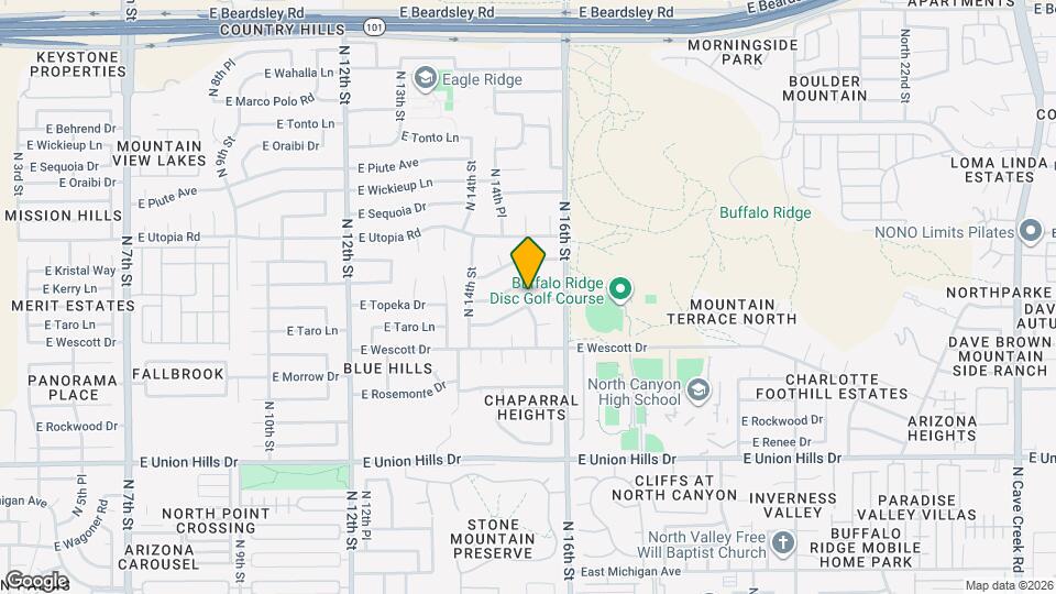 1502 E Topeka Dr Map and Location Details