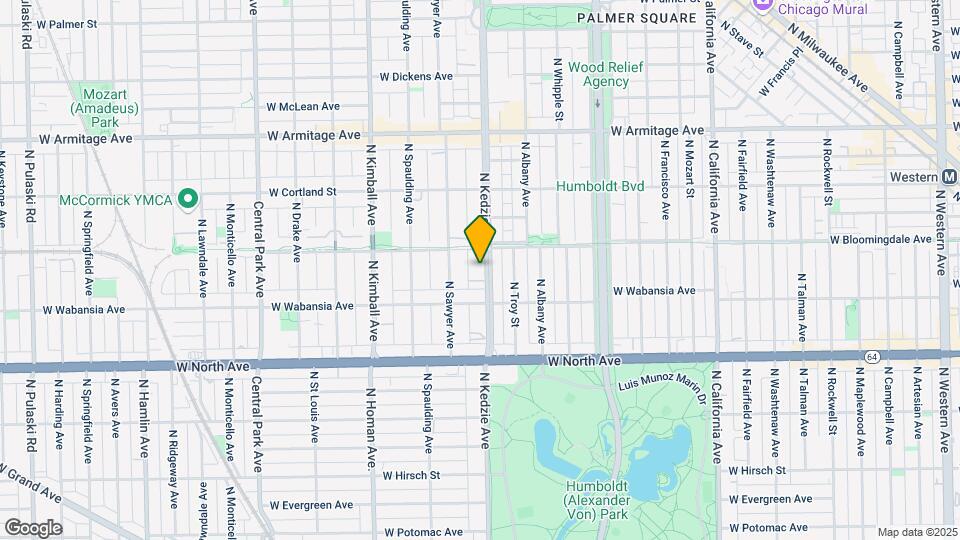 1736 N Kedzie Ave Map and Location Details