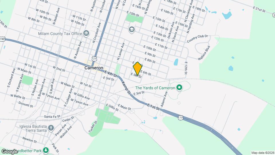 611 E 5th St Map and Location Details