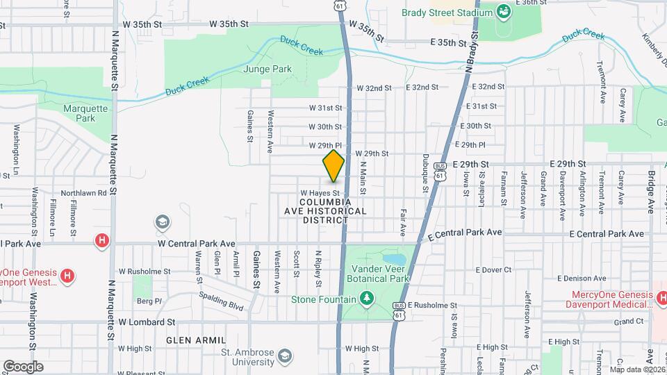 320 W Hayes St Map and Location Details