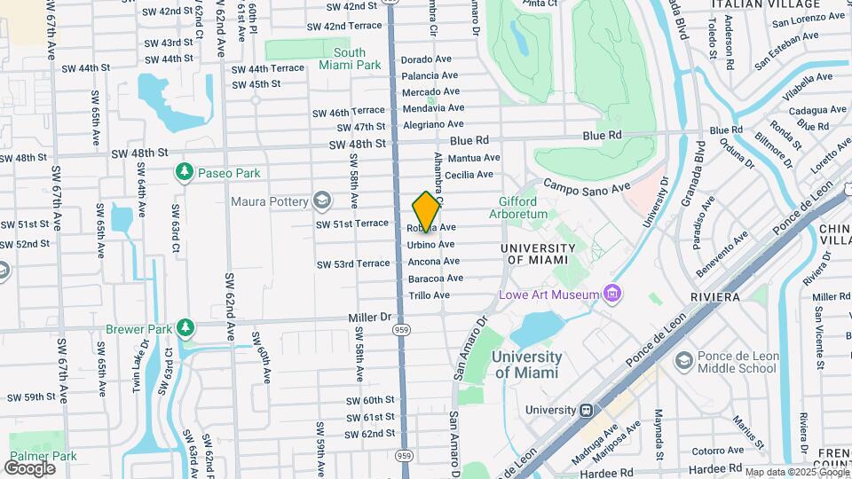 1515 Urbino Ave Mapa y Detalles de la Ubicación