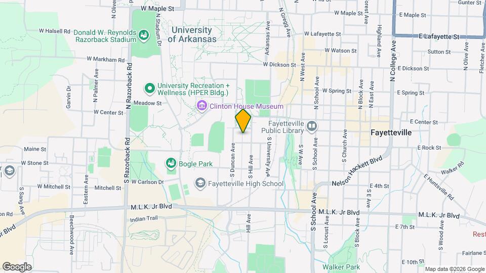 VERVE Fayetteville Mapa y Detalles de la Ubicación