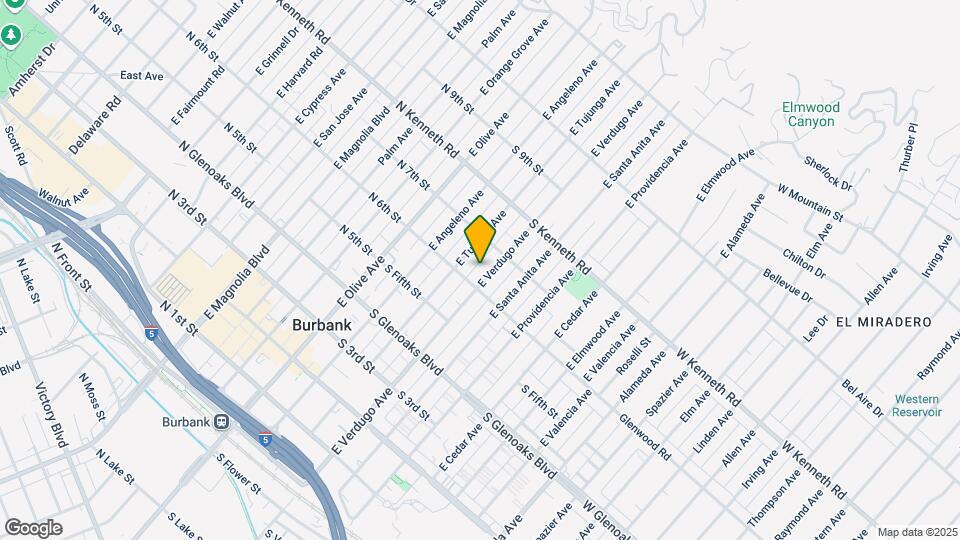 613 E Verdugo Ave Map and Location Details