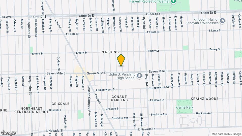 19137 Norwood St Map and Location Details