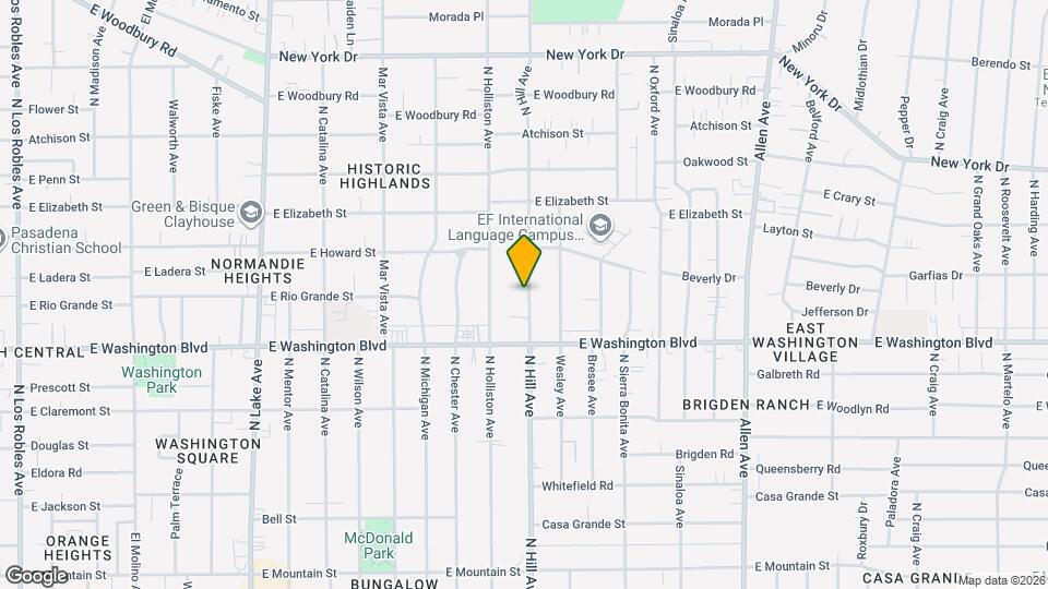 1423 N Hill Ave Mapa y Detalles de la Ubicación