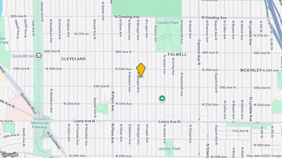 3426 N Morgan Ave Map and Location Details