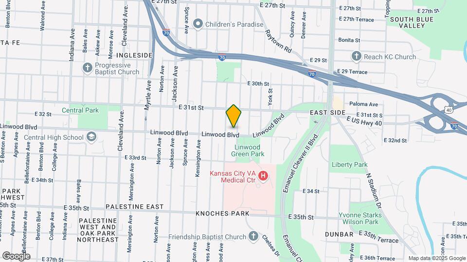4612 E Linwood Blvd Map and Location Details