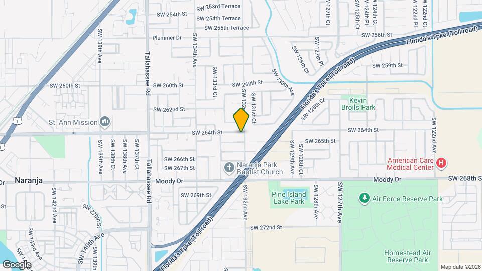 13200 SW 264th St Map and Location Details