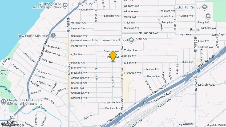 19702 Pawnee Ave Map and Location Details