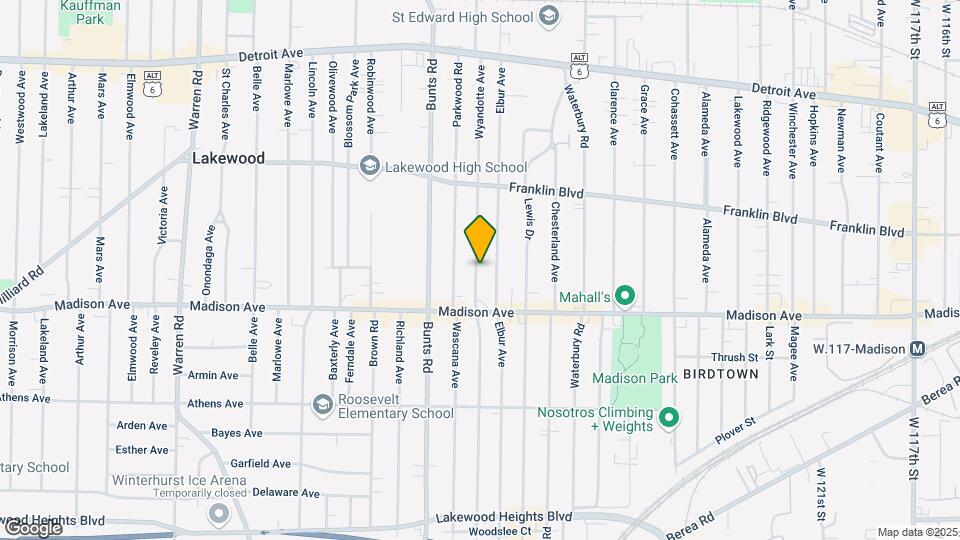 1647 Wyandotte Ave Map and Location Details