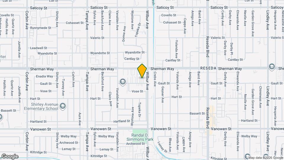 18919 Gault St Map and Location Details