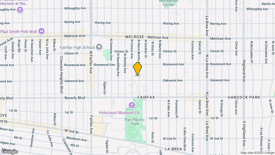 413 N Sierra Bonita Ave Mapa y Detalles de la Ubicación
