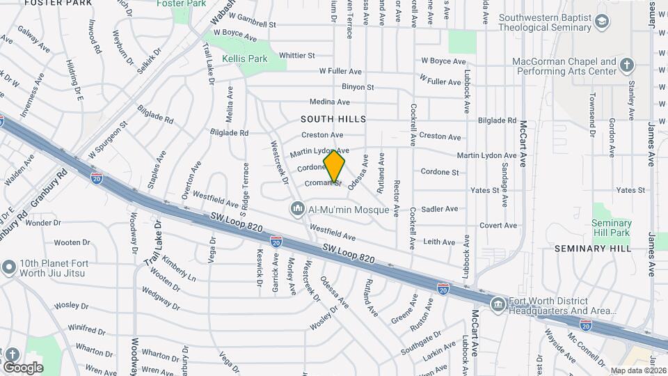 3363 Cromart Ave Map and Location Details