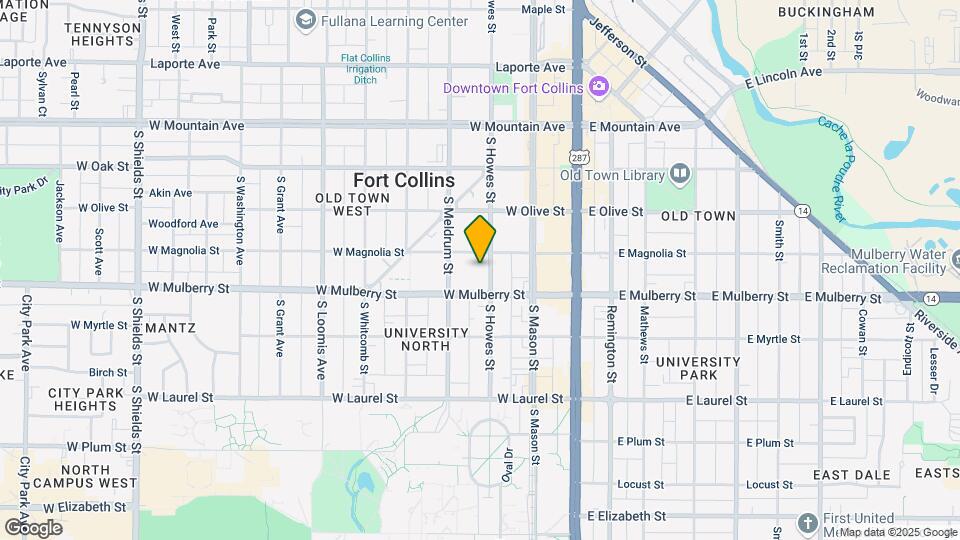 421 S Howes St, Unit 802 Map and Location Details