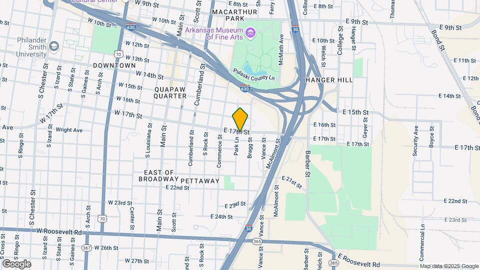 609 E 17th St Map and Location Details