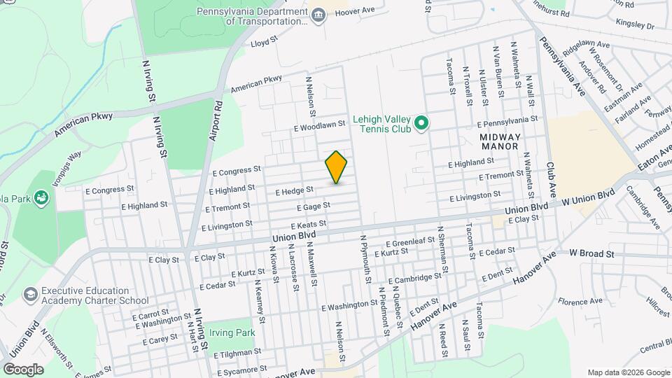 1401-1511 E Tremont St Mapa y Detalles de la Ubicación