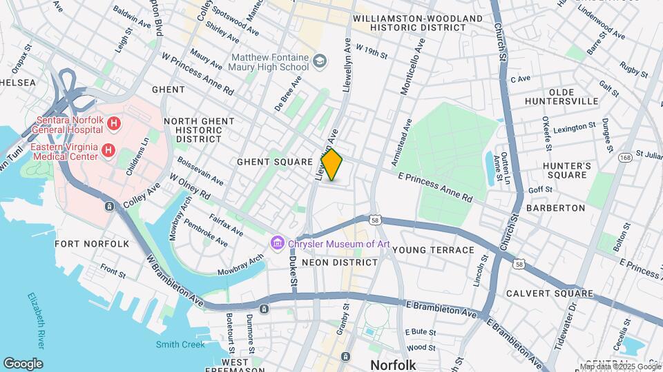Ghent Village Mapa y Detalles de la Ubicación