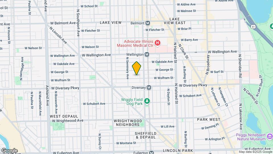 1024 W Wolfram St Map and Location Details