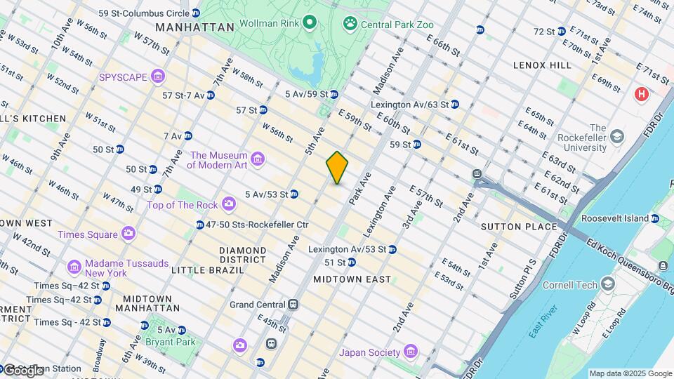 60 E 55th St Map and Location Details