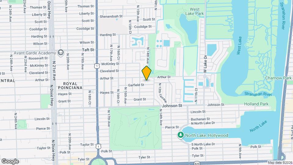 1423 Garfield St Map and Location Details