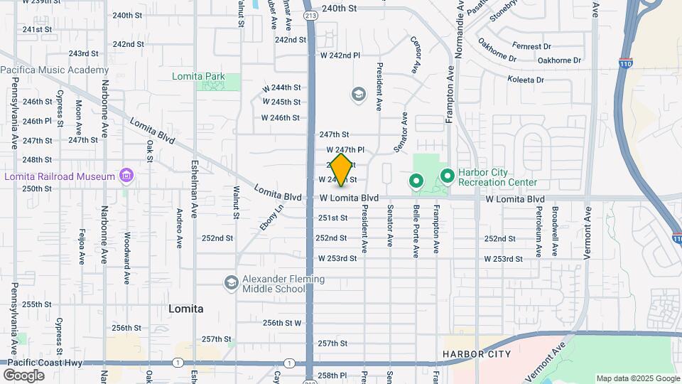 1625 Lomita Blvd Mapa y Detalles de la Ubicación