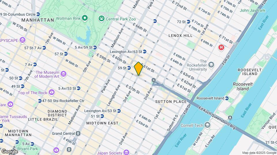 200 E 59th St Mapa y Detalles de la Ubicación