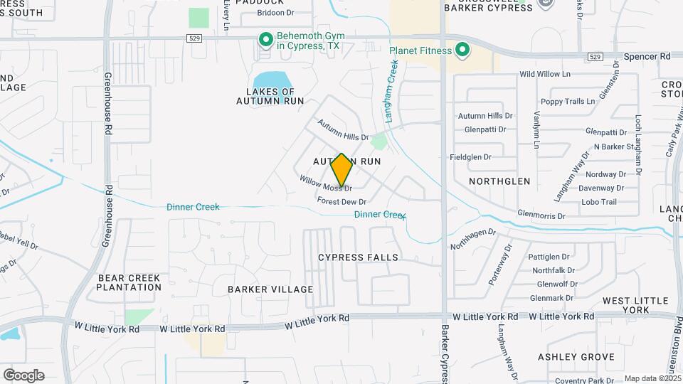 18403 Willow Moss Dr Map and Location Details