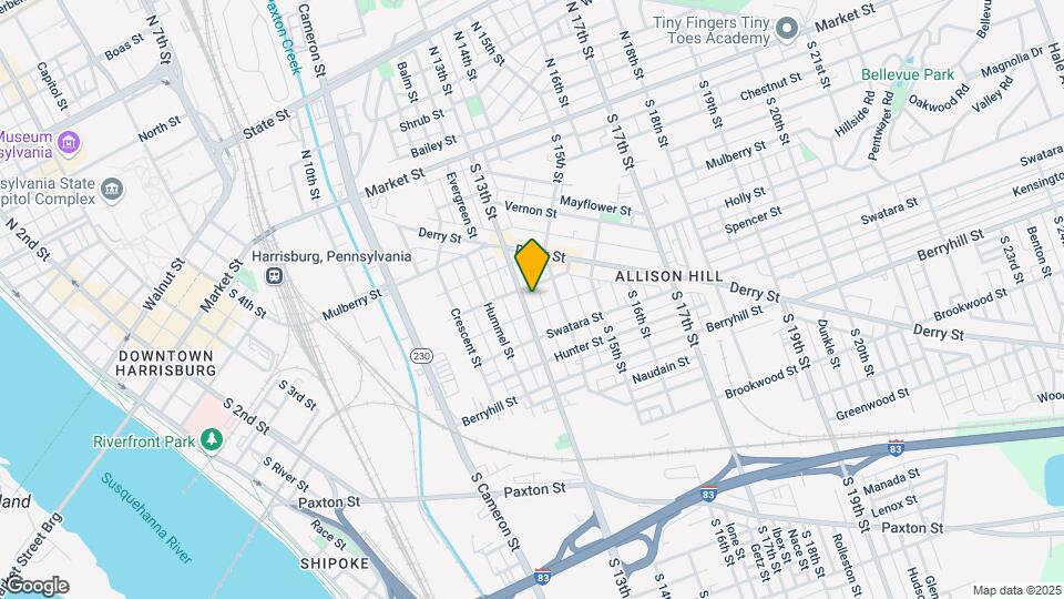 301 S 13th St Map and Location Details