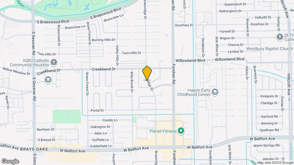 7703 Braesridge Ct Map and Location Details