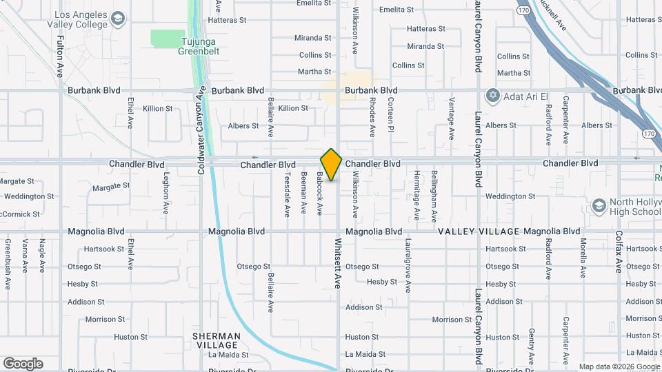 5319 Whitsett Ave Map and Location Details