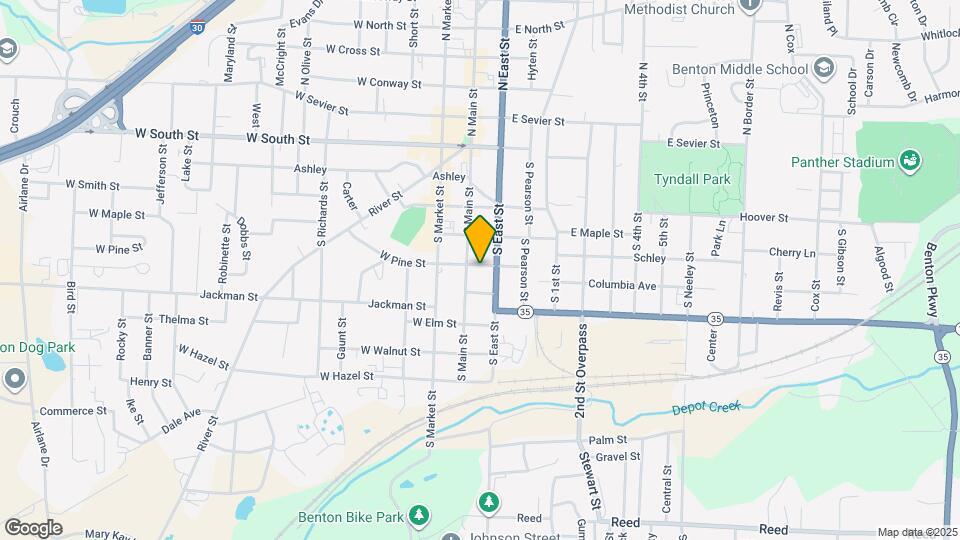 111 E Pine St Map and Location Details