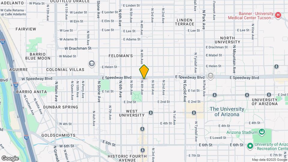 1046 N 4th Ave Map and Location Details