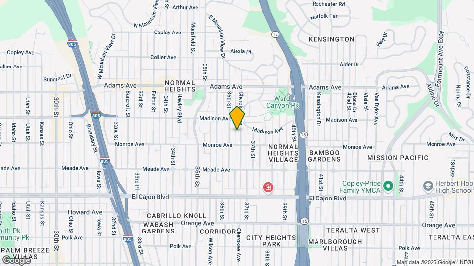 4548 Cherokee Ave Mapa y Detalles de la Ubicación