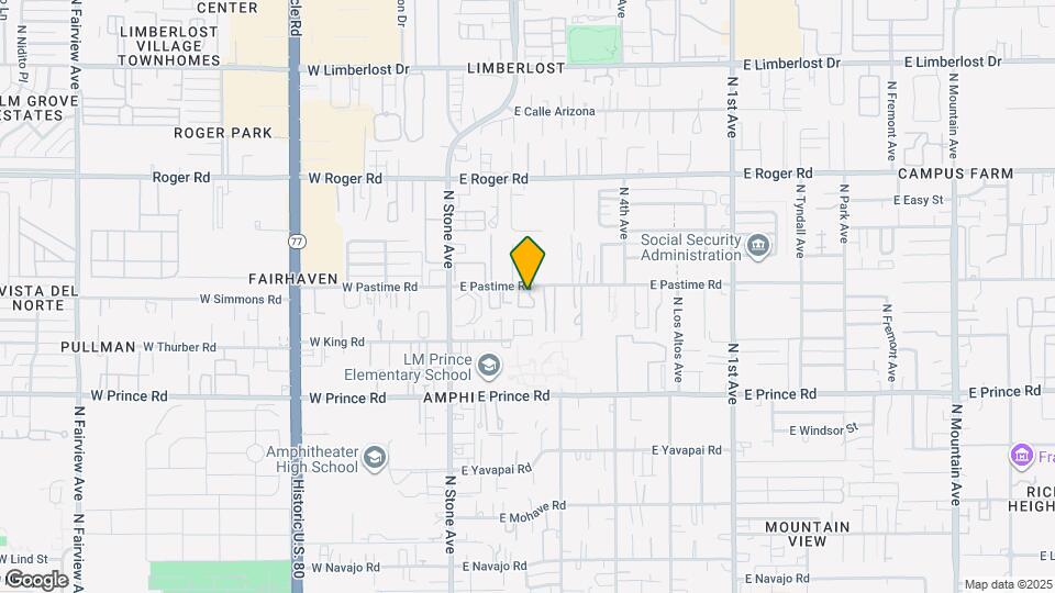 254 E Pastime Rd Map and Location Details