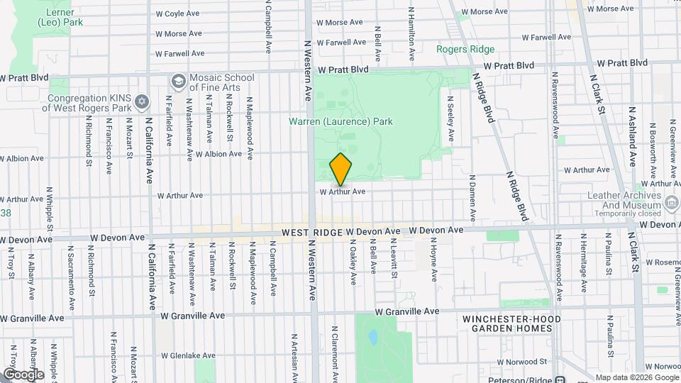 2314 W Arthur Ave Map and Location Details