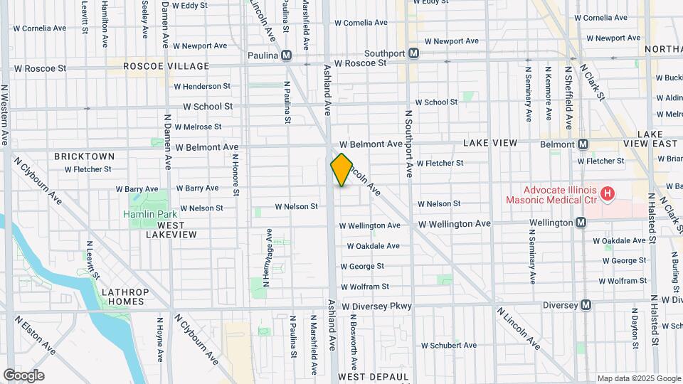 1545 Barry W Ave, Unit 1 Map and Location Details