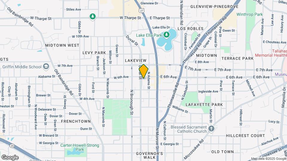 1233 N Duval St Map and Location Details