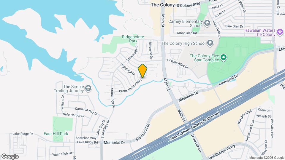 4112 Creek Hollow Way Map and Location Details
