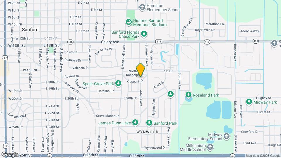 1218 Crescent St Map and Location Details