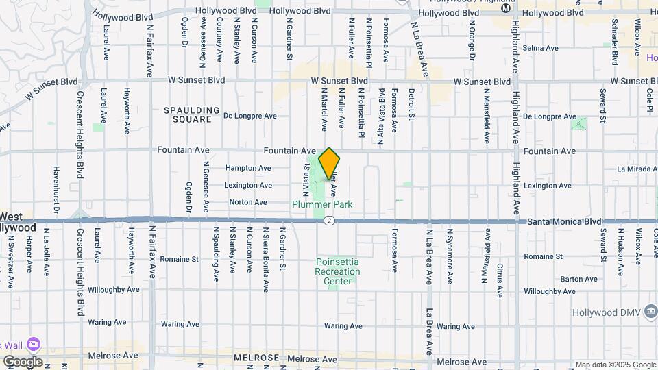 1159 N Fuller Ave, Unit B Mapa y Detalles de la Ubicación