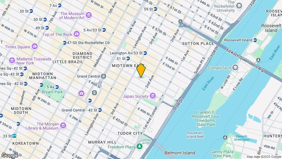 225-227 E 49th St Mapa y Detalles de la Ubicación
