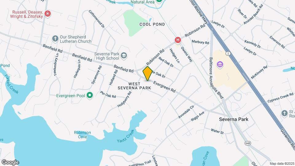 521 Evergreen Rd Map and Location Details