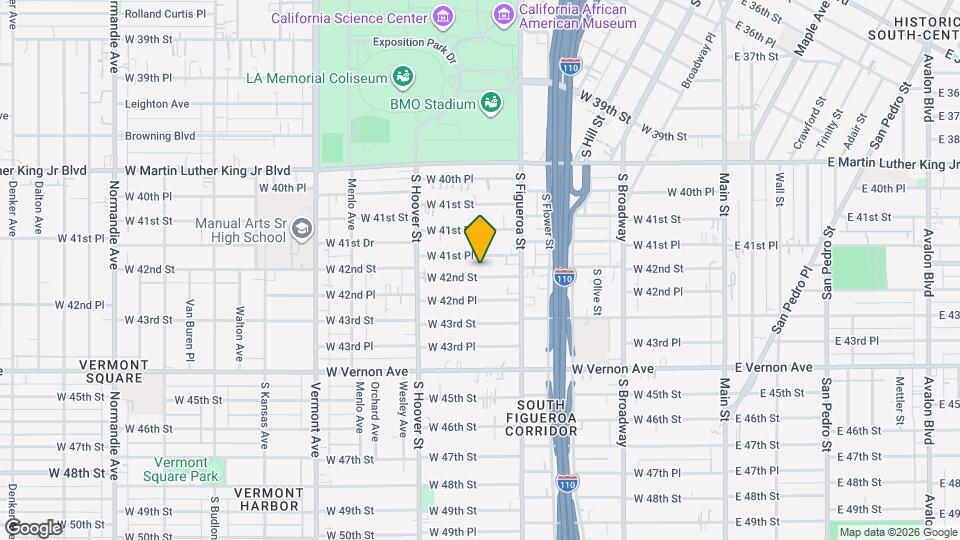 609 W 42nd St Map and Location Details