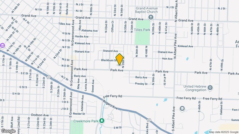 3401 Park Ave Map and Location Details