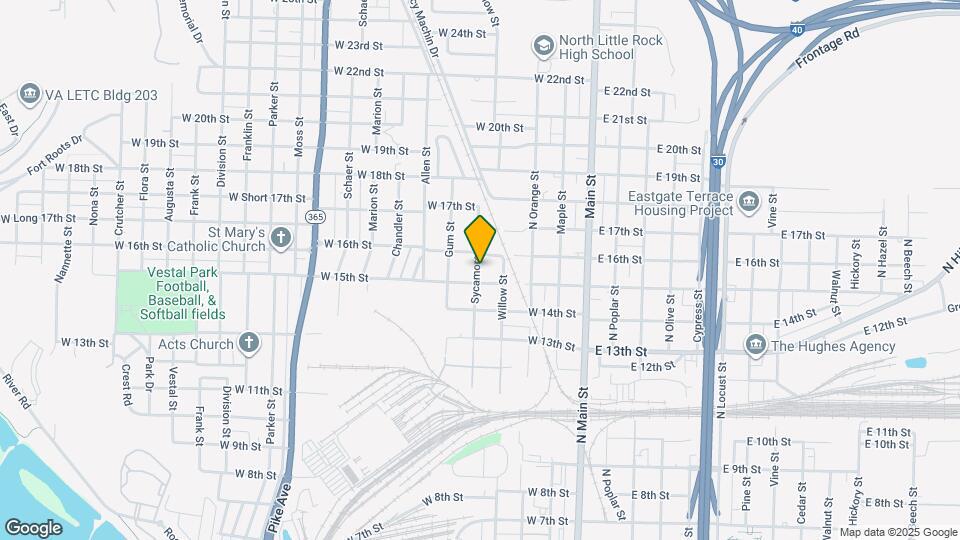 1508 Sycamore St Map and Location Details