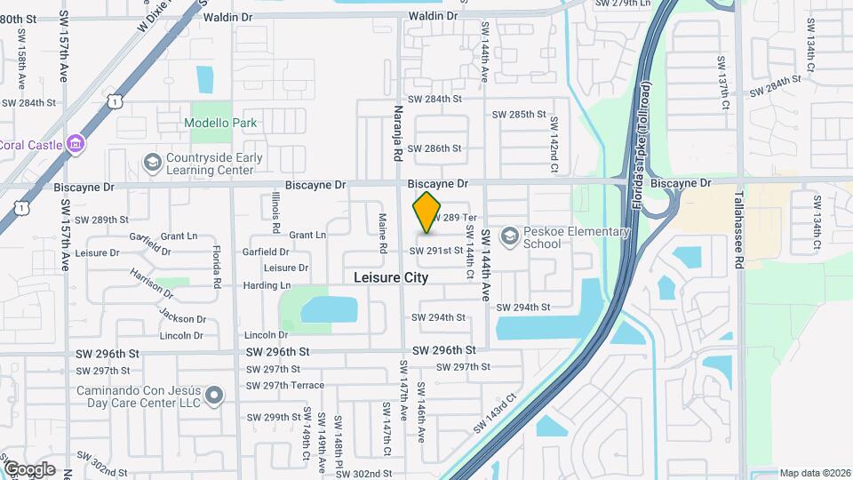 14530 SW 290th Terrace Map and Location Details