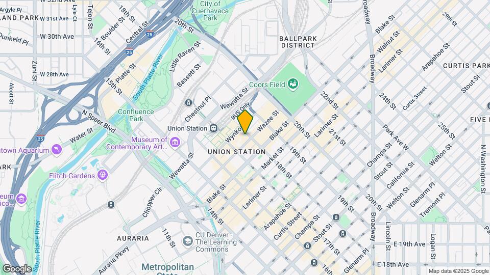 1745 Wazee St, Unit 2B Map and Location Details