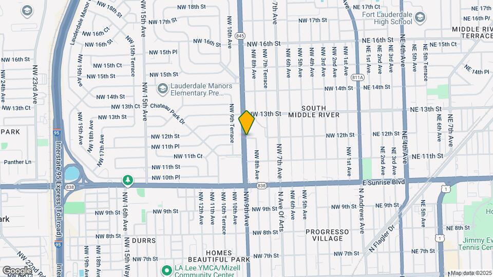 844 NW 12th St, Unit 2 Mapa y Detalles de la Ubicación