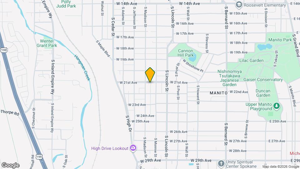 1019 W 21st Ave Map and Location Details