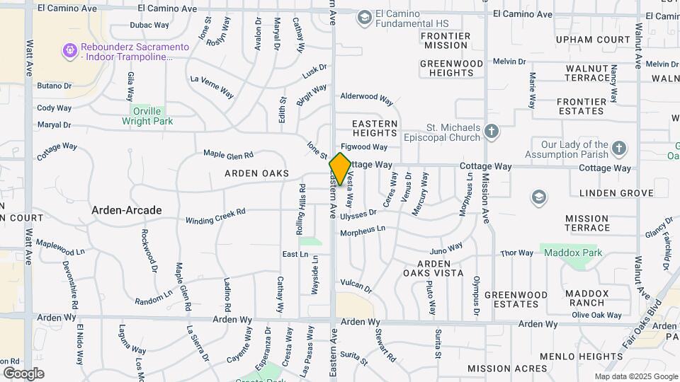 2024 Eastern Ave Map and Location Details